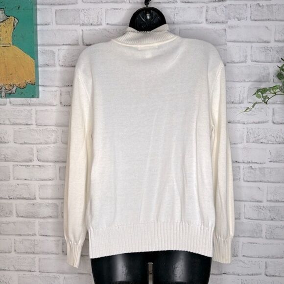 Dress Barn Vintage Ivory Knit Sweater Size Large - Picture 4 of 6